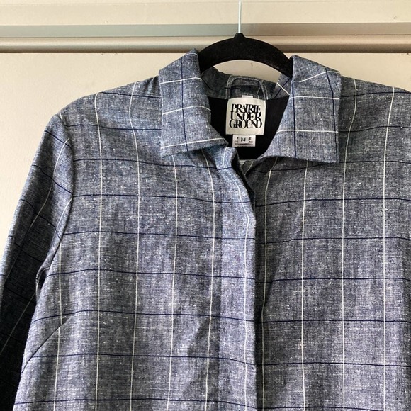 Prairie Underground Index Trench Plaid Coat Jacket - Picture 8 of 12